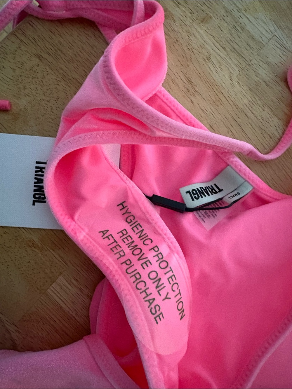 triangl swimwear Pink Velvet Halter Tie Bikini - Picture 4 of 8